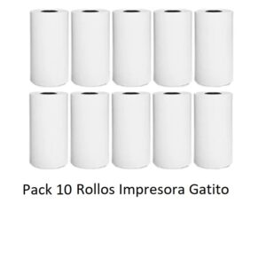pack 10 rollos para impresora gatito